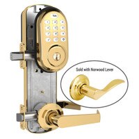 Yale Z-Wave Assure Interconnected Lockset with Push Button Deadbolt, Norwood Lever, Right Handed, Bright Brass